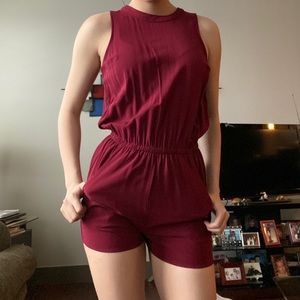 Maroon Romper